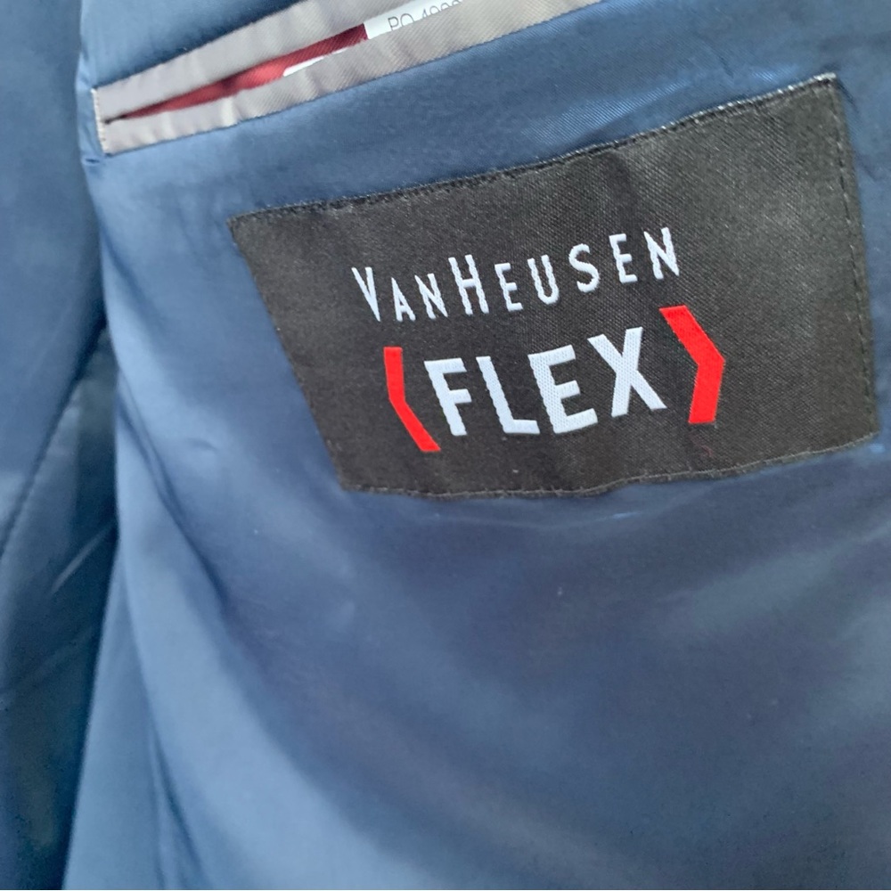 Van Heusen Flex (44L) Men’s Sport Coat - Blue - Picture 2 of 8